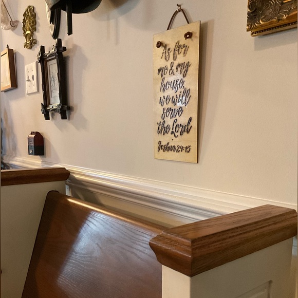 🕊🇺🇸Joshua 24:15 Scripture Verse Hand Burned Ready To Hang Wood Sign! - Picture 2 of 8